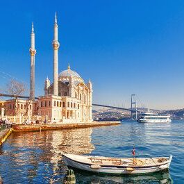 Ortakoy cami - famous and popular landmark in Istanbul, Turkey.
